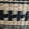 Paniers de rangement en jonc naturel et teinté (Lot de 2)
