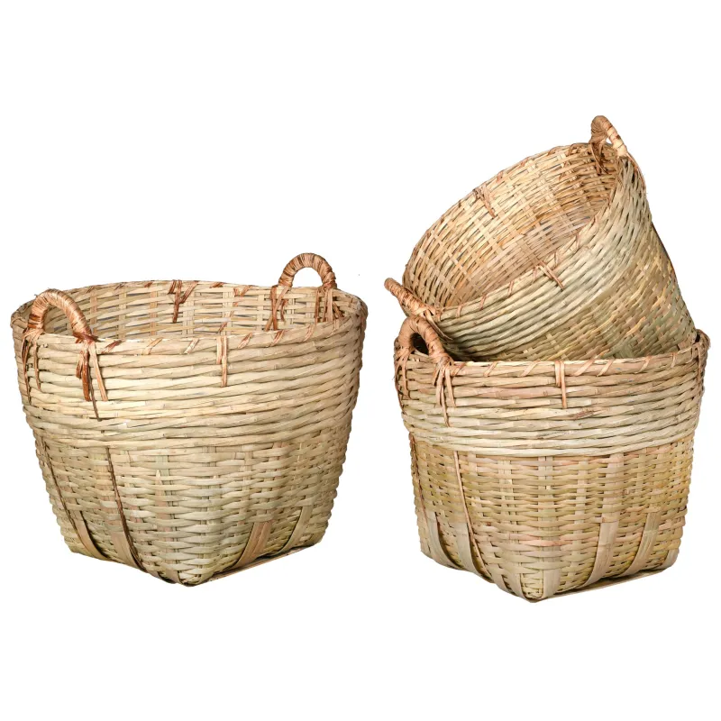 Paniers en bambou naturel (Lot de 3)