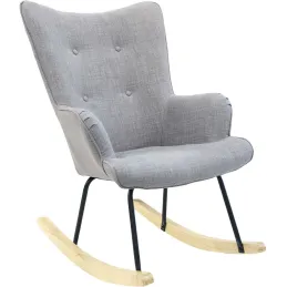 Fauteuil à bascule en tissu et métal Helsinki