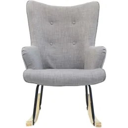 Fauteuil à bascule en tissu et métal Helsinki