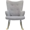 Fauteuil à bascule en tissu et métal Helsinki