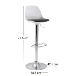 Tabouret de bar Gaëlle blanc (Lot de 2)