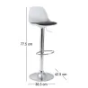 Tabouret de bar Gaëlle blanc (Lot de 2)