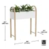 Jardinière surélevée en bois et métal Grove