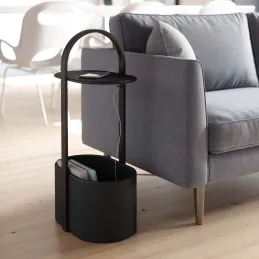 Bout de canapé design range magazine et tablette Hub