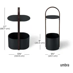 Bout de canapé design range magazine et tablette Hub
