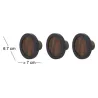 Patère ronde noyer et caoutchouc Hub (Lot de 3)