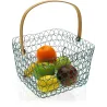 Corbeille à fruits carrée fil métallique 24 cm
