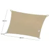 Voile d'ombrage rectangulaire 3 x 5 m Coolfit