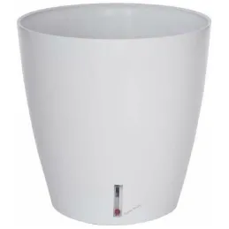 Pot en plastique rond avec réserve d'eau 35 cm Eva