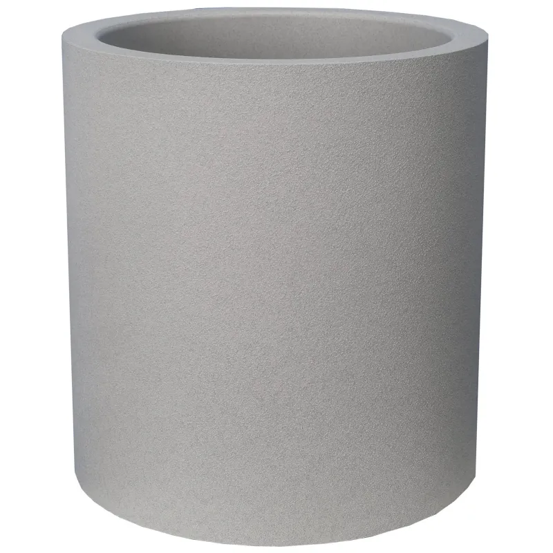 Pot en plastique rond aspect granit 40 cm