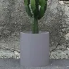 Pot en plastique rond aspect granit 40 cm