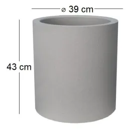 Pot en plastique rond aspect granit 40 cm
