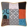 Coussin patchwork en tissu déhoussable 40x40 cm
