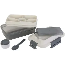 Lunch box avec plateau compartimenté et fourchette