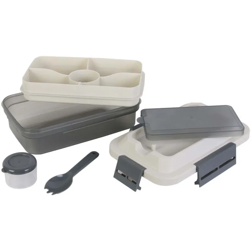 Lunch box avec plateau compartimenté et fourchette
