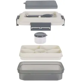 Lunch box avec plateau compartimenté et fourchette