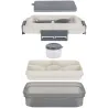 Lunch box avec plateau compartimenté et fourchette