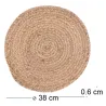 Set de table en jonc de mer tressé
