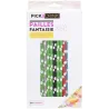 Pailles imprimées fantaisies en papier (Lot de 50)