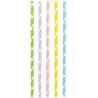 Pailles imprimées fantaisies en papier (Lot de 50)