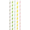 Pailles imprimées fantaisies en papier (Lot de 50)