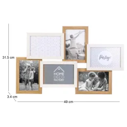 Pêle-mêle bois et blanc photos 10 x 15 cm Family