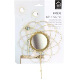 Patère filaire décorative en métal doré (Lot de 3)