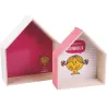 Etagères en bois maison Monsieur Madame (Lot de 2)
