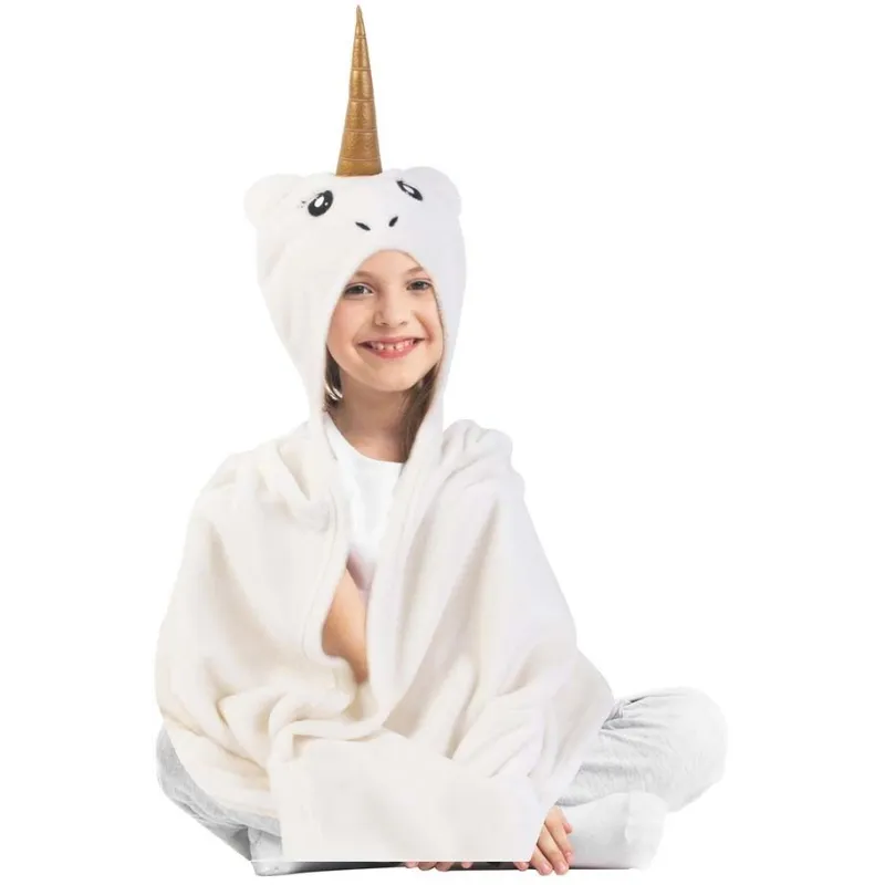 Plaid enfant en polyester Licorne