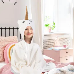 Plaid enfant en polyester Licorne