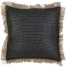 Coussin à franges en raphia 40 cm