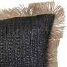 Coussin à franges en raphia 40 cm