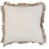 Coussin à franges en raphia 40 cm