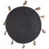 Tapis rond en coton pompons 90 cm