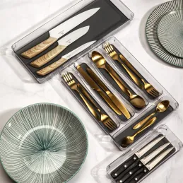 Rangement en plastique antidérapant pour tiroir