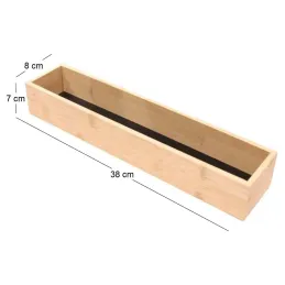 Rangement en bois pour tiroir fond noir