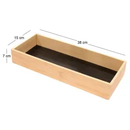Rangement en bois pour tiroir fond noir