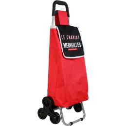 Chariot shopping en polyester 6 roues