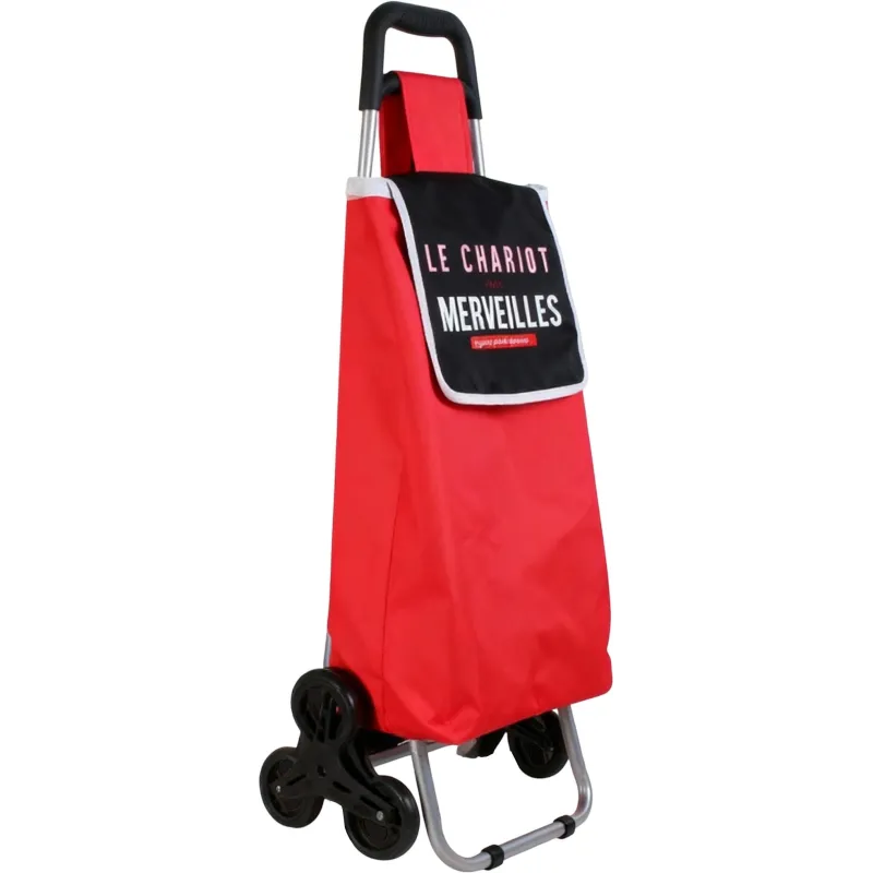 Chariot shopping en polyester 6 roues