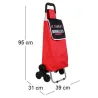 Chariot shopping en polyester 6 roues