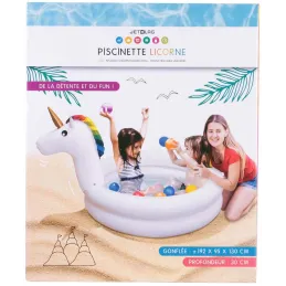 Piscinette gonflable licorne 130 cm