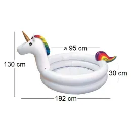 Piscinette gonflable licorne 130 cm