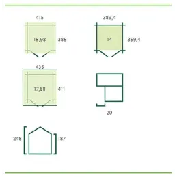 Chalet en bois 15.98 m² Ystad