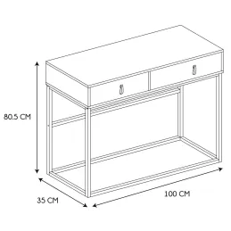Console en bois et métal Abbott