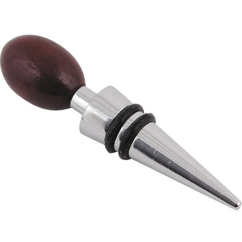 Bouchon à vin 10cm en acier et bois
