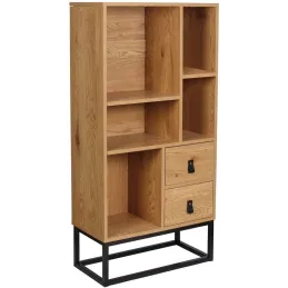 Bibliothèque en bois et métal Abbott