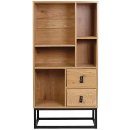Bibliothèque en bois et métal Abbott