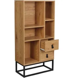 Bibliothèque en bois et métal Abbott