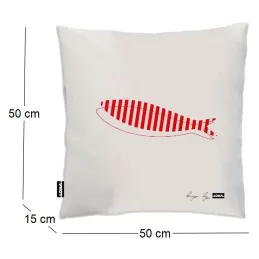 Coussin 100% coton 50 cm Poisson